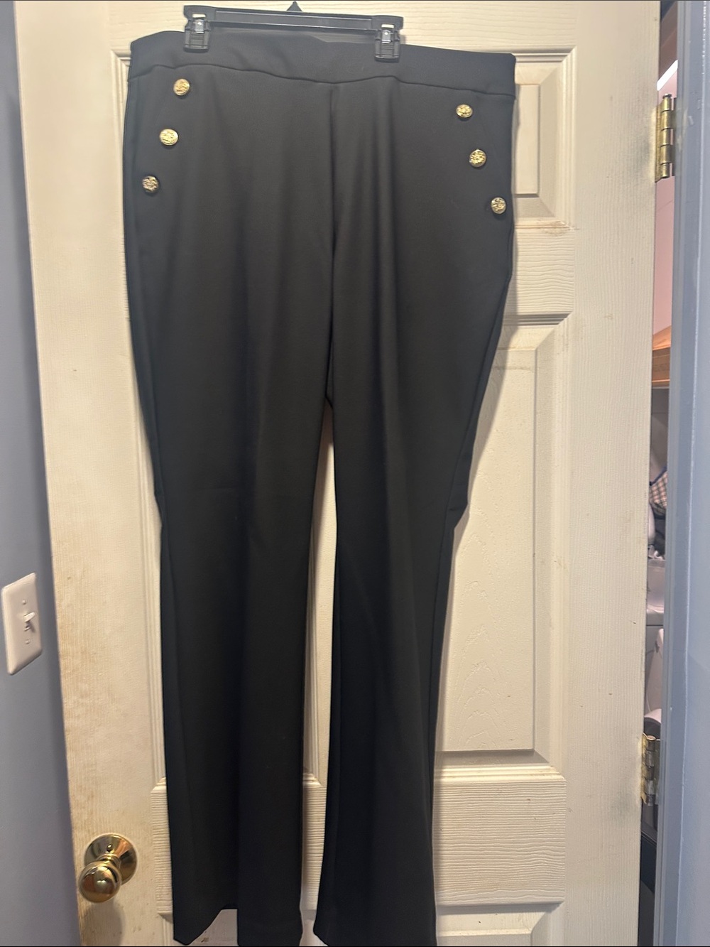 Counterparts Black Pants with Gold Buttons